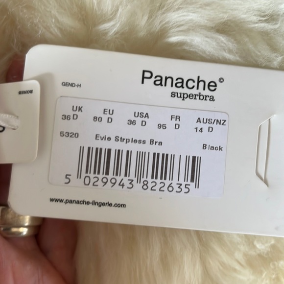 Black Panache Superbra Evie Strapless black convertible bra  5320 - Picture 4 of 12